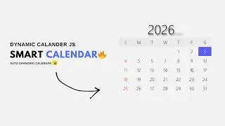 Dynamic Calendar Using HTML CSS JavaScript | Auto Day & Background Change