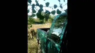 Blowing up an old style metal fridge