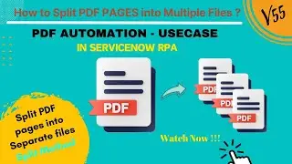 How to Split PDF Pages into Multiple PDF Files ? #pdf #rpa #snow