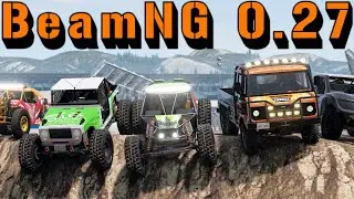 Dirt Stadium Showdown: Rock Racers, Baja Buggies and Trophy Trucks | BeamNG Drive 0.27