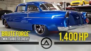 1,400 HP Twin Turbo '55 Chevy Custom Show Car Multi Million Dollar Build | 