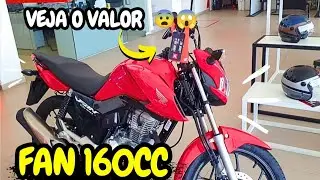 Honda fan 160cc vermelha preço atualizado de 2025