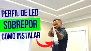 COMO INSTALAR PERFIL DE LED DE SOBREPOR | Passo a Passo 