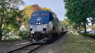 A day at Exeter, NH with a Rare Doubled up Downeaster (Amtrak & Pan Am) 10-11-2021