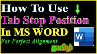 👉👉Tab Stop Position. 🤚👉How To Set Tab Stop In MS Word For Perfectly Align Text Very Easy