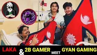 Laka Gamingz Meet Gyan Gaming 🥺❣️ || Gyan Bhai Become Happy To See Big YouTube || #viral #trending