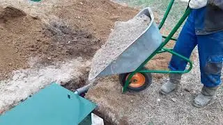 Монтаж ЭКОСПРО с дренажным колоддцем