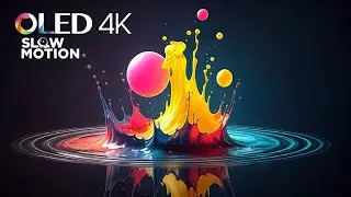 Slow motion 4k video. HDR Dolby vision express audio screen colour test video Samsung tv