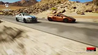 Race test, UE4 realtime dynamic GI.