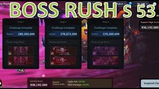 BOSS RUSH S53! 850M+ Collecting all Milestones Easy mode- Guardian Tales