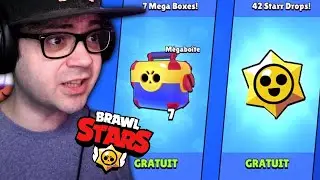 Un ENORME PACK OPENING BRAWL STARS ! 7 MEGA BOITES + 42 PRIX STARR ??