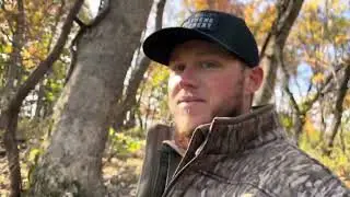 Cold Kansas morning. Wesley fills a tag.
