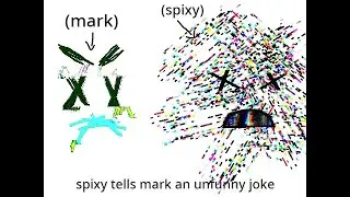Spixy tells Mark an unfunny joke