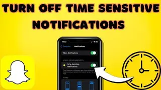 How to Turn Off Time Sensitive Notifications on Snapchat