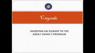 Inserting an element in a array using c program.