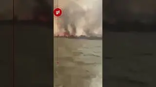 paredão de fogo se forma durante incêndio área do Parque Indígena Xingu em MT #g1 #notícias