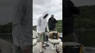 Donnie fails to hold onto to his slippery bass! #bassfishing #bass #fishing #fail #funny #basshogg