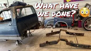 Starting the narrowed chassis for big billets on the 89 s10 build