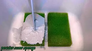 Thick paste and 8 cans powder 🤍🩵 Asmr squeezing sponge