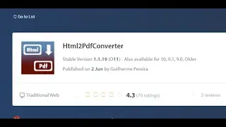 How to use HtmlToPdf Converter component in oustystems ?