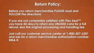 How To: Cancel Flex Seal