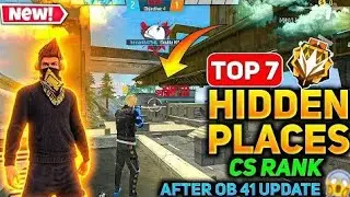 😱💯Top 7 Best Secret Places In Free Fire | Hidden Places For Cs Rank Push ||#tngamersgod