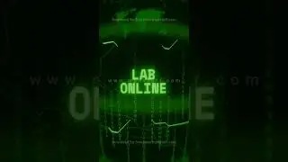 LAB ONLINE   Retro CRT green screen glitch text animation