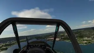 P3Dv5 hotfix 1 A2A mustang low flying following the Seine to the Sea