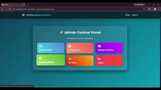 Online Examination System (PHP + MySQL) 🔐 | Glassmorphism UI | Secure MCQ Platform with Admin Panel