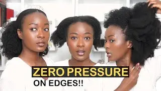 😲How to Fake Long Natural Hair in 2 Mins?! No Glue, No Gel, No Damage | HerGivenHair