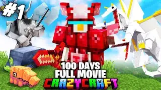 I Survived 100 Days in CRAZY CRAFT in Minecraft Hardcore [FULL MOVIE I]