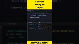 CONVERT STRING TO OBJECT IN JAVASCRIPT 🔥