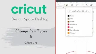 Cricut Design Space Pen Types & Colours Selection