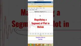 Magnifying a Segment of Plot in Matlab #Matlab #Shorts