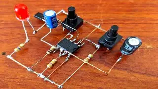 Switch On Off Electronic Circuit Project | On/Off Electronic Switch | LED Light Circuit