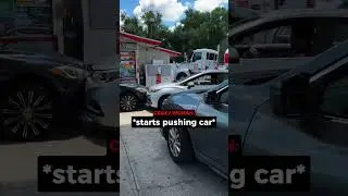 Crazy Woman Keeps Hitting Cars...