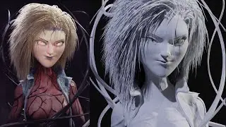 Vendroid18 - Part1 Sculpting + Hair in Blender