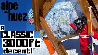 A classic skiing route in Alpe d'Huez! #insta360