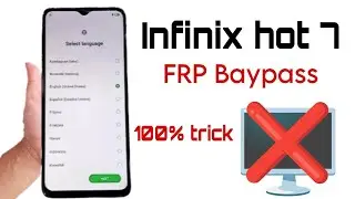 Infinix hot 7 FRP Baypass |New trick 100% warking 