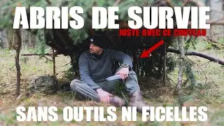 SURVIVAL SHELTER without tools!! (tarpaulins, strings, etc.)