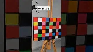I really like the pixel combination on this 🖼 painting #artist #art #pixelart #walldecor #mosaic