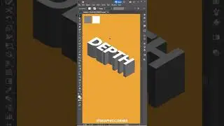 3D Text Effect in Illustrator | #shorts #illustrator