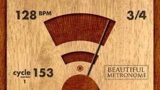 128 BPM 3/4 Wood Metronome HD
