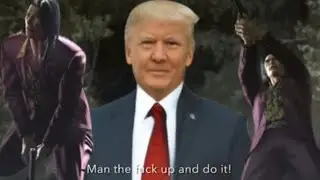 Nishiki and Trump in the woods (Real)