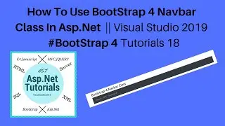 How to use bootstrap 4 navbar class in asp.net || visual studio 2019 
