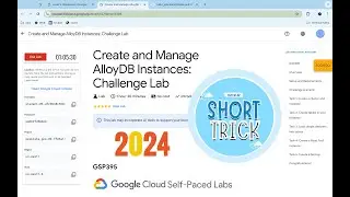 Create and Manage AlloyDB Instances: Challenge Lab | #qwiklabs | #GSP395 | [With Explanation🗣️]