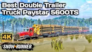Best Double Trailer Truck Paystar 5600TS In SnowRunner Season 14