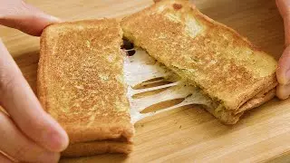 Basil Pesto Toast🥪 Easy and Tasty home brunch recipe