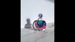 Luigi Onesto for VA, Murano Triple Sommerso Slice Form Perfume Bottle, Signed, 70s-80s