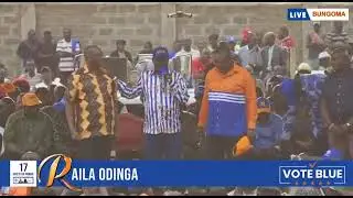 Raila Amollo Odinga endorsing Ojaamong and Otuoma  #Ojaamong #Otuoma #Raila